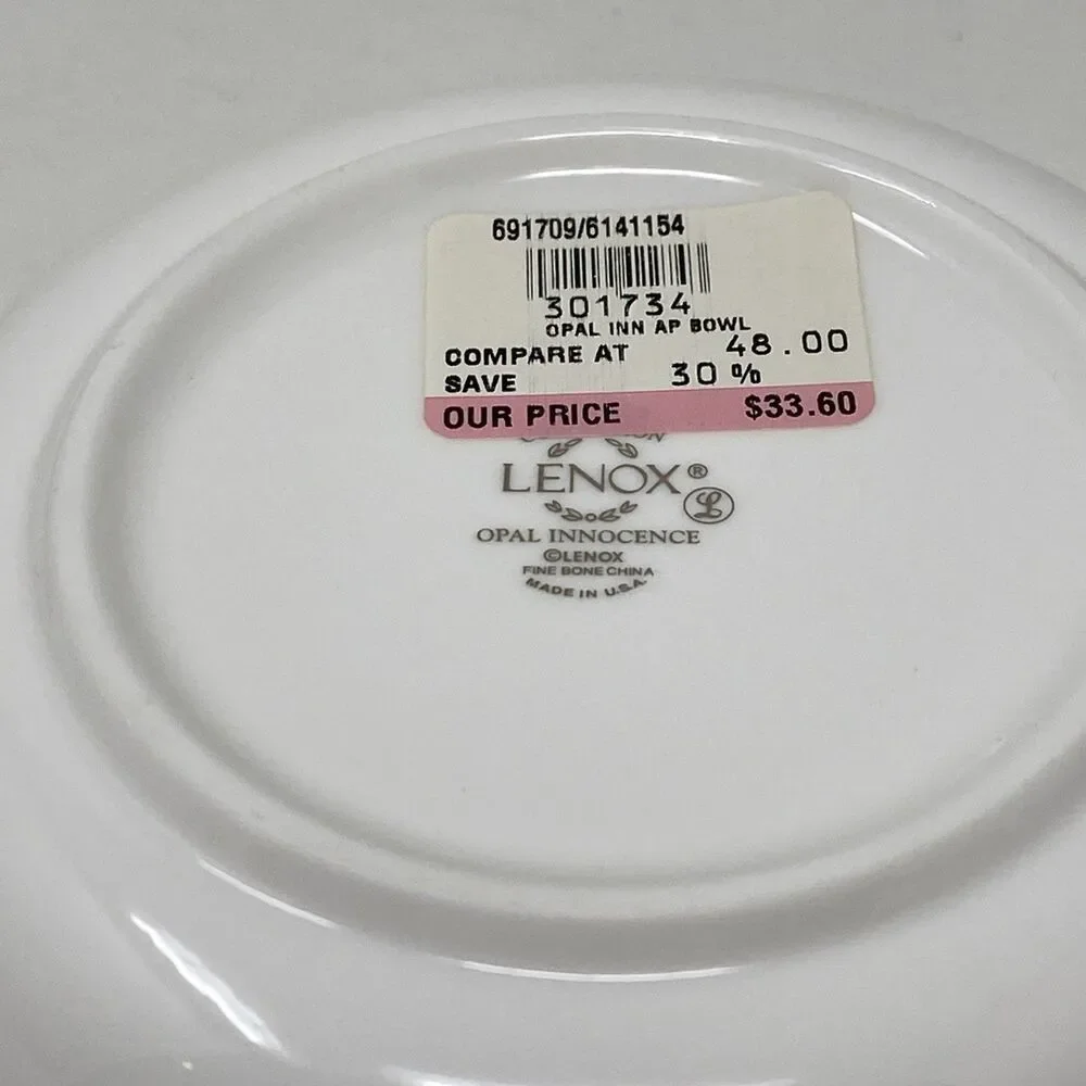 Set of 2 Lenox Opal Innocence 6.5